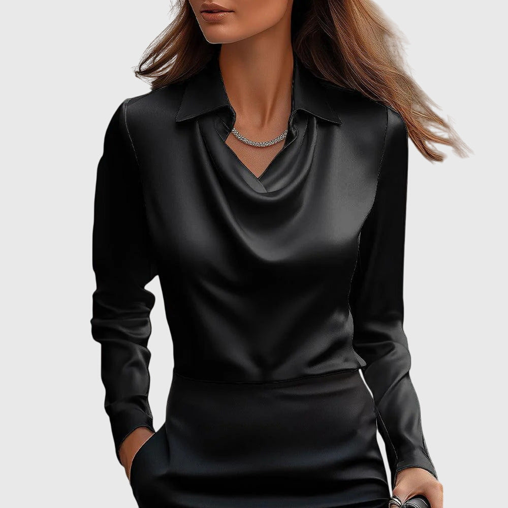 Βενετία | Μπλούζα με Πλισέ Λαιμό