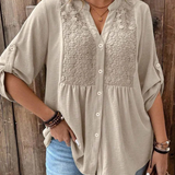 Ariadne – V-Neck Blouse with Buttons