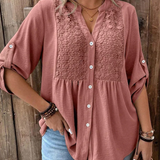Ariadne – V-Neck Blouse with Buttons