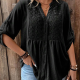Ariadne – V-Neck Blouse with Buttons