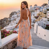 Stephanie - Μεταξωτό Φόρεμα με Καπίστρι