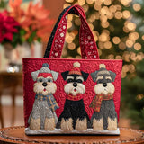 Χειροποίητη τσάντα Tote με Σχέδιο Schnauzer