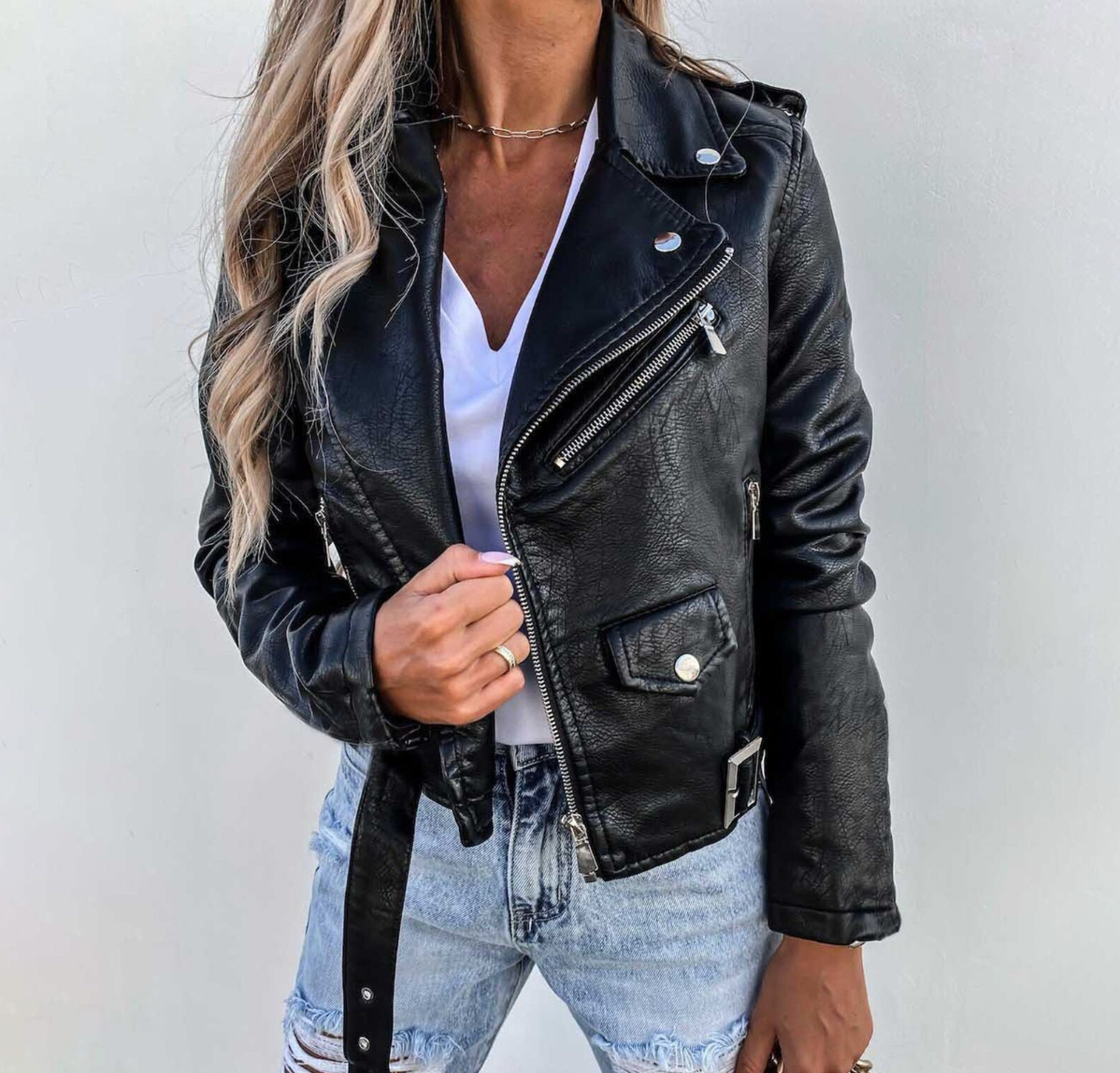 Adira Δερματίνη Moto Jacket (Δερμάτινη Μοτοσικλετιστική Ζακέτα)
