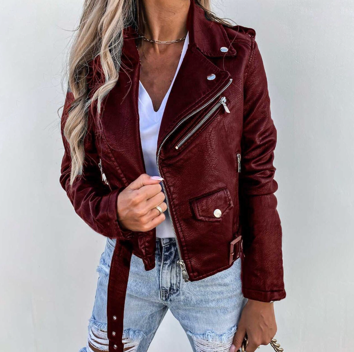Adira Δερματίνη Moto Jacket (Δερμάτινη Μοτοσικλετιστική Ζακέτα)