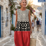 Ζωή | Πολύχρωμο Midi Φόρεμα