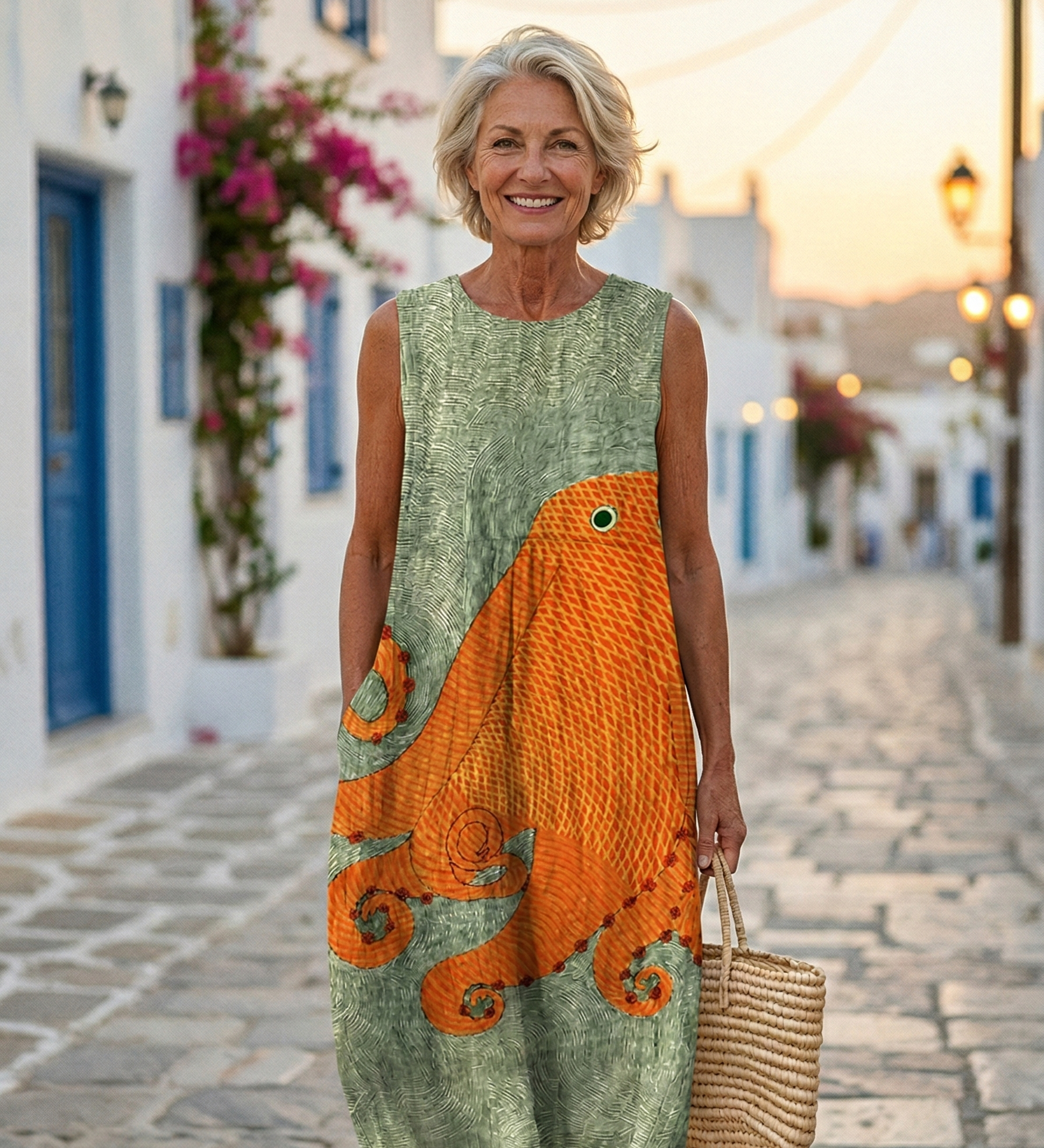 Δανάη | Ωκεάνιο Midi Dress