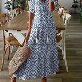 Kleoniki - Elegant Floral Velvet Maxi Dress