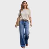 Ελίσα | Τζιν με φαρδιά μπατζάκια και λεπτομέρεια αστεριού