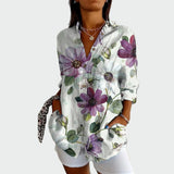 Μπλούζα με λουλουδάτο σχέδιο και στυλ