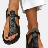 Talia - Σανδάλια με ανάγλυφη σχεδίαση και λουράκι τύπου T
