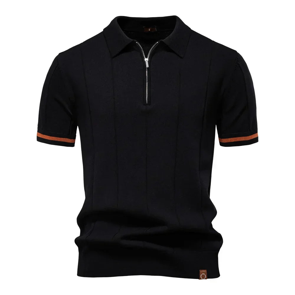 Δημήτριος – Πολυτελές Βαμβακερό Polo με Quarter-Zip