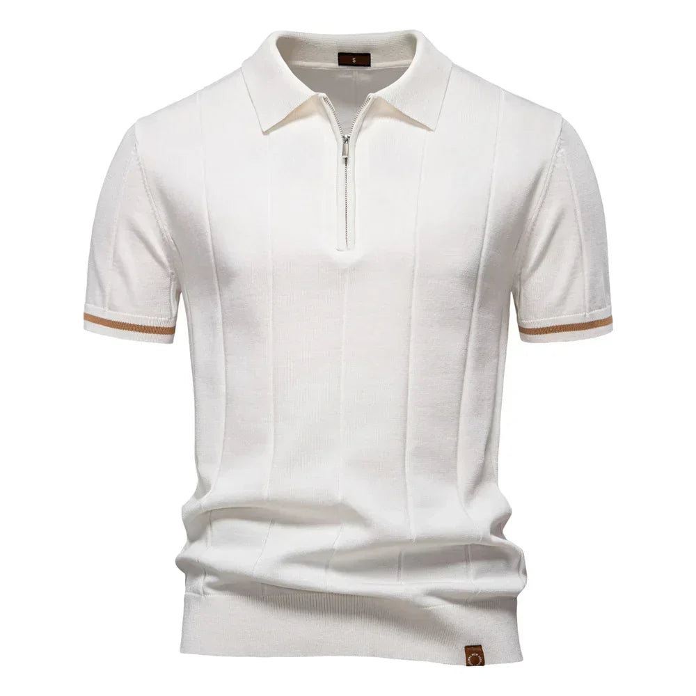 Δημήτριος – Πολυτελές Βαμβακερό Polo με Quarter-Zip