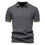 Δημήτριος – Πολυτελές Βαμβακερό Polo με Quarter-Zip