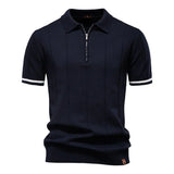 Δημήτριος – Πολυτελές Βαμβακερό Polo με Quarter-Zip