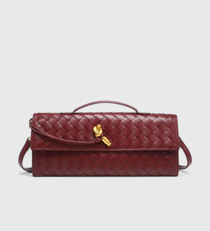 Clutch Τσάντα Melanie με Χρυσό Κόμπο