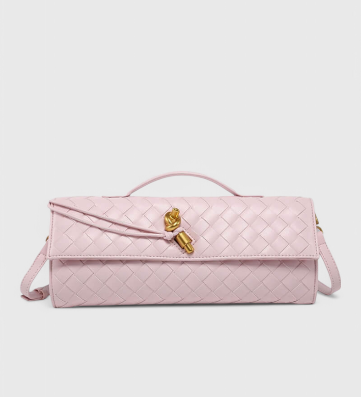 Clutch Τσάντα Melanie με Χρυσό Κόμπο
