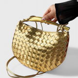 Gerda Bolso Woven Τσάντα με Χρυσή Λαβή
