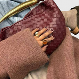 Gerda Bolso Woven Τσάντα με Χρυσή Λαβή