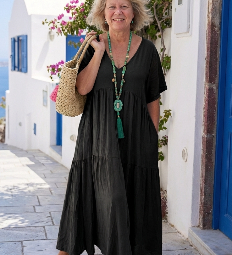 Ζίνια™ Μπλε Μάξι Φόρεμα