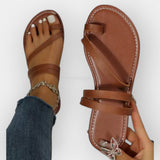 Flat Sandals with Weaving