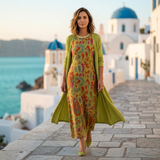 Daniela | Μακρύ φόρεμα με συντονισμένο γιλέκο